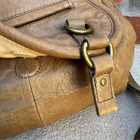 Artisan, Soft Leather Khaki Western Saddlebag Satchel Convertible Crossbody Bag - Picture 7 of 9